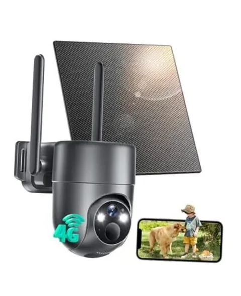 LTE Cellular Security Camera, No WiFi Security Camera Wireless Outdoor 4G Gray