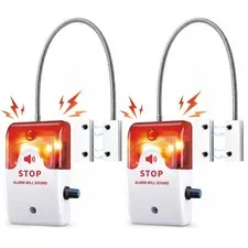 Konohan 2 Pcs Exit Stopper Door Alarm with 110db Siren Emergency Door Alarms Whe