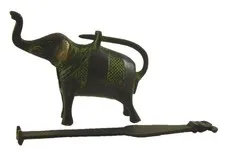 Elephant Shape Handmade Brass Antique Vintage Style Padlock & Key Home Decor Q5