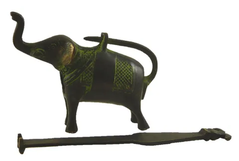 Elephant Shape Handmade Brass Antique Vintage Style Padlock & Key Home Decor Q5