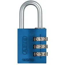 ABUS 145/30 Blue Combination Padlock,1 3/8in,Rectgle,Blue 5JKT7