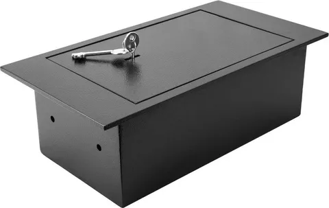 0.22 Cu. Ft. Steel Floor Safe with Key Lock, Black