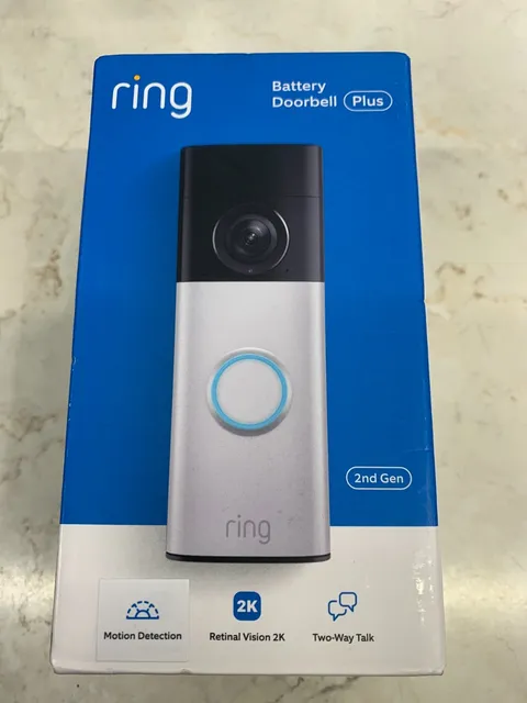 Ring - Battery Doorbell Plus (newest model) Retinal 2K with wide-angle video,...