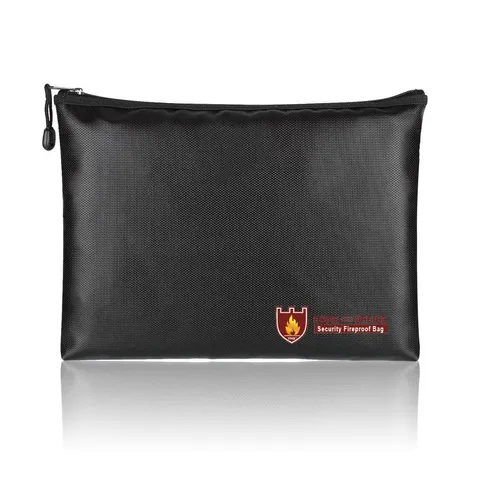 Large Fireproof Document Bag 13.7”x 10.2”Waterproof Money Pouch A4 Document Bag