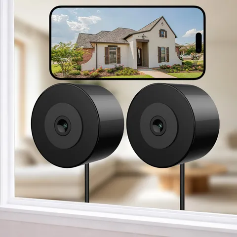 2 Pack 2K WiFi Security Cameras, Indoor/Outdoor, Color Night Vision, AI Motion D