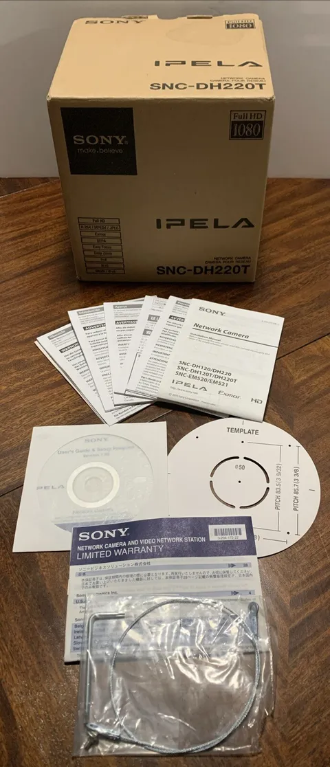 Sony SNC-DH220T Camera Box Installation Manual Setup Program CD NO CAMERA