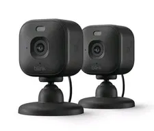 Blink Mini 2K+ Plug-in Indoor Camera night vision, motion detection – 2 cameras