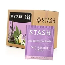 Tea Breakfast in Paris Black Tea, Box of 100 Tea Bags Breakfast In Paris