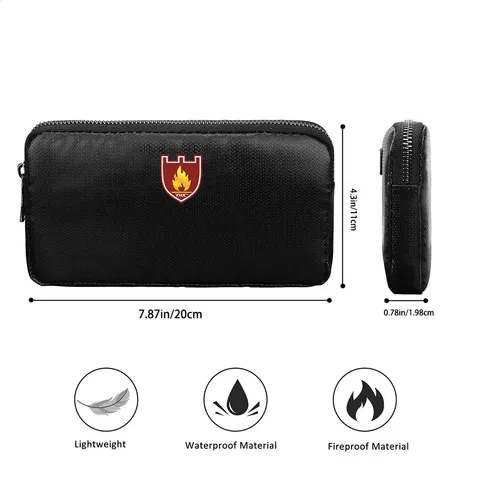 Mobile Power Storage Bag Fireproof Waterproof Explosion Proof Valuables Organize