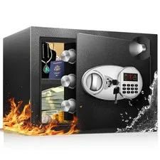 Fireproof Safe Box Steel Home Electronic Lock Box 2.0 Cu Ft Alarm