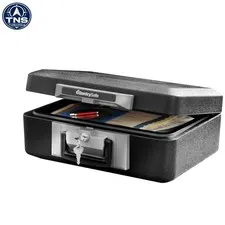 Durable Fire Resistant Safe Box 0.25 Cu. Ft. with Key Lock and Carrying Handle