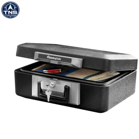 Durable Fire Resistant Safe Box 0.25 Cu. Ft. with Key Lock and Carrying Handle