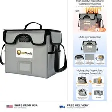 Fireproof Document Box with Lock - Estate Planning Organizer | Rated 1400°F -...
