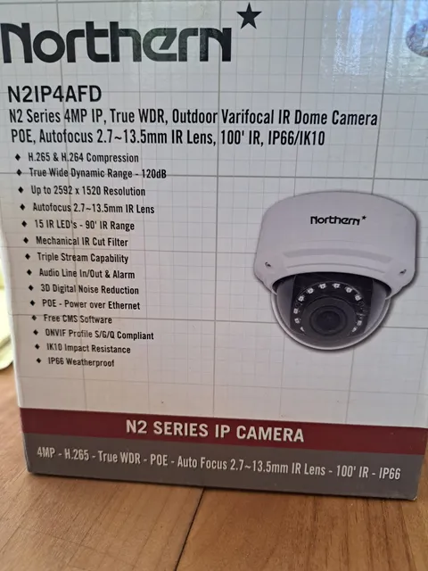 Northern Outdoor IP 66,2.7-13.5mm 4MP IP 100" IR WDR PoE Dome camera-#N2IP4AFD