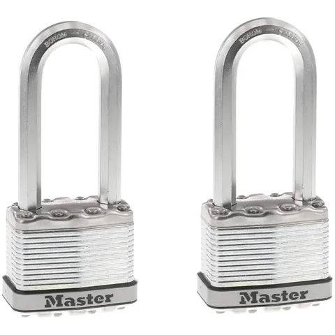 2 Pack Magnum Heavy Duty Weather-Resistant Padlock with Key - Ultimate Safeguard