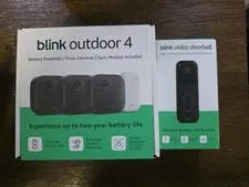 Blink Video Doorbell +3 Outdoor 4 Wireless smart security cameras,head to toe