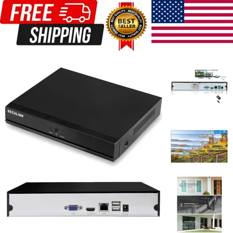 16-Channel 4K NVR 1080p/3MP/4MP/5MP/8MP Ultra HD Network Video Recorder Cloud...