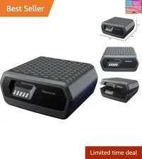 Fireproof and Waterproof Lock Box with Digital Keypad Lock, Shelf Safe for Do...
