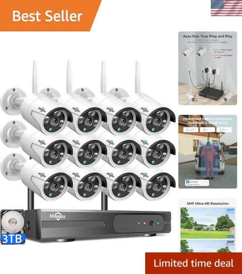 Advanced Indoor/Outdoor 16CH Security Camera System - Motion Detection & Alerts
