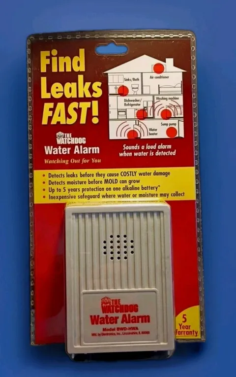 THE WATCHDOG Water Alarm Early Warning Leak Detector BWD-HWA~New Sealed