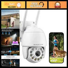 4MP HD Plug-in WiFi Home Security Camera, Color Night Vision, Smart Surveillance