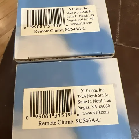 X10 X-10 SC546A Remote Chime  Home Security  New In Box TWO UNITS