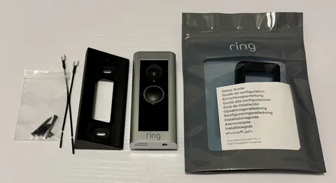 Ring Wired Doorbell Pro 2 Video 1536p HD 3D Motion Satin Nickel + Bronze Cover