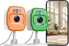 2Pcs 1080P Wifi Security Cameras, Baby Monitor Indoor Security Camera, Cat&Dog C