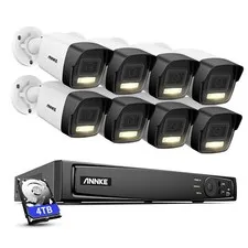 ANNKE 8CH 12MP NVR 5MP Audio 3K POE Security Camera System Color Night Vision AI