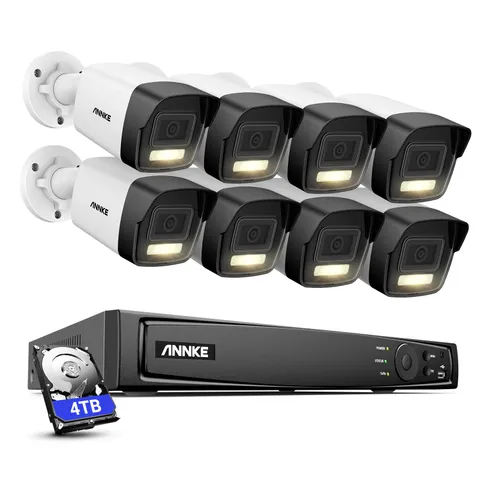 ANNKE 8CH 12MP NVR 5MP Audio 3K POE Security Camera System Color Night Vision AI