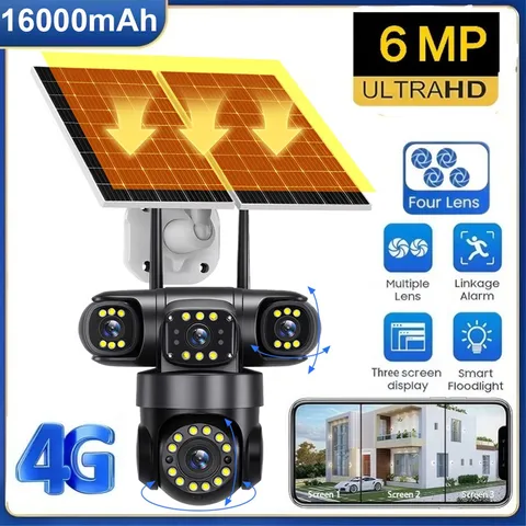 4G Solar Security Camera Wireless Outdoor Night Vision PIR Sensor Surveillance