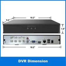 1PV DVR NVR 5in1 8CH 8 Channel TVI/AHD/CVI/Analog/ No HDD