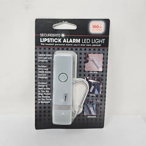 Securebrite Lipstick Personal Alarm LED Light Gray With Batteries New