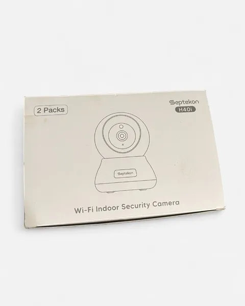 Septekon H40i Wi-Fi Indoor Security Camera 2K Ultra HD 2-Pack - 360° Pan/Tilt