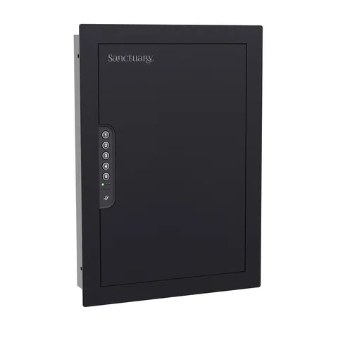 Sanctuary Wall Safe Electronic Security Vault Hidden Safe 0.49 Cu Ft Lock Safe