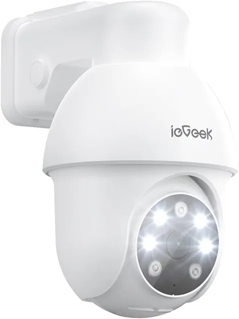 ieGeek 8MP PoE Security Single POE Cam, White-PoE Camera System 1 Cam