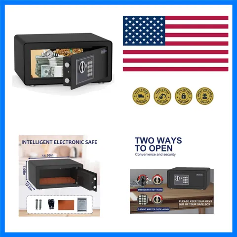 0.8 Cub Safe - Hidden Home Security Safe for Money, Jewelry, Documents, Solid...