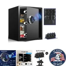 Advanced 5 LB Fingerprint Safe with Organizer - Quick Access & High Security