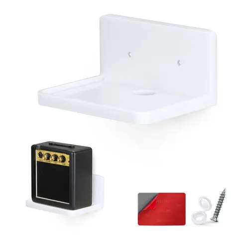 5” Small Floating Shelf, Adhesive & Screw in, for Bluetooth Speakers, Cameras...