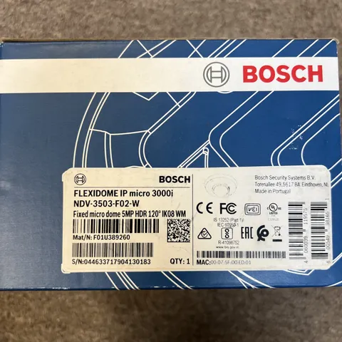 Bosch FLEXIDOME IP micro 3000i 5MP HDR Dome Camera NDV-3503-F02-W Open Box