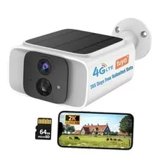 4G LTE Cellular Solar Security Camera 365 days Free Unlimited Cellular Data