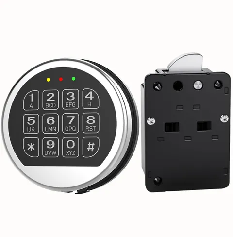 Electronic Safe Lock Gun Safe Lock Replacement with Swing Bolt Lock, Chrome D...