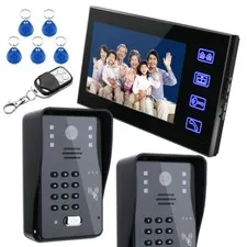7 Inch Video Door Phone Intercom Doorbell With RFID Password IR-CUT Camera