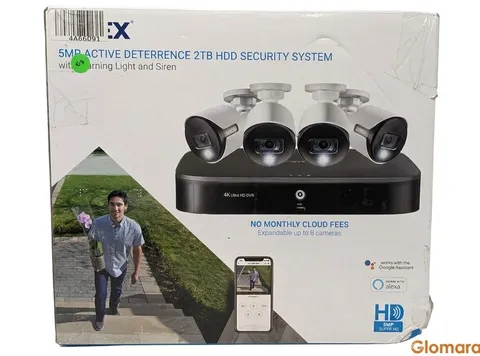 Lorex D841A82B 4K 8-Channel DVR 2TB 5MP Active Deterrence 4 Camera System NEW