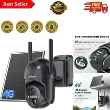 Wireless 4G LTE Solar Camera with 360° View - Ultimate Outdoor Security Solution