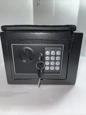 Compact Steel Safe Box with Digital Password Keypad for Home Closet Document