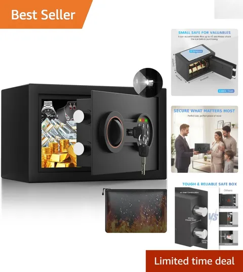 Small Wall Mount Safe with Alarm System and Sensor Light for Enhanced Security