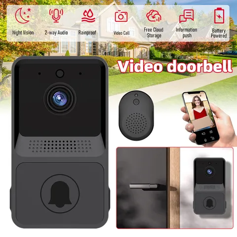 Wireless Security WiFi Smart Doorbell Intercom Video Camera Bell Chime Door Ring