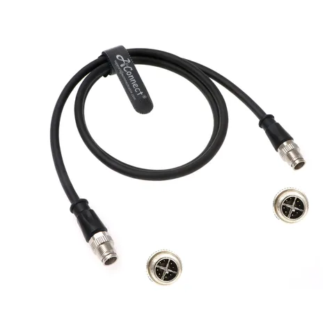 M12 XCode Ethernet Cable For Cognex 8 Pin Male Shielded Waterproof Cord 1M