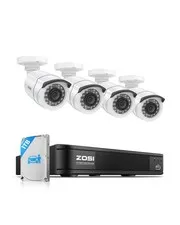 3K Lite Wired Security Camera System Outdoor, 4 X 2MP Cameras, 1TB HDD